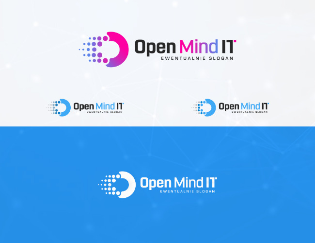Projektowanie logo dla firm,  Logo dla firmy Open Mind IT, logo firm - obik