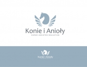 Projekt graficzny, nazwa firmy, tworzenie logo firm Logo firmy Konie i anioły  - evadesign