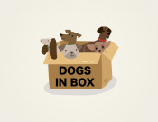 Projekt graficzny, nazwa firmy, tworzenie logo firm Logo dla marki Dogs in box - GHWM