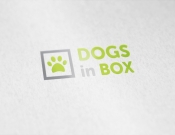 Projekt graficzny, nazwa firmy, tworzenie logo firm Logo dla marki Dogs in box - JetBlackPantone
