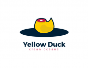 Projekt graficzny, nazwa firmy, tworzenie logo firm Yellow Duck - Clean Oceans - HACE