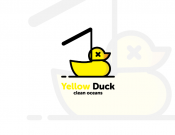 Projekt graficzny, nazwa firmy, tworzenie logo firm Yellow Duck - Clean Oceans - JetBlackPantone