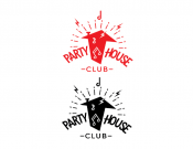 Projekt graficzny, nazwa firmy, tworzenie logo firm Logo - Dyskoteka, Club-  PARTY HOUSE - Mapangarapin