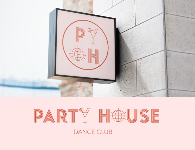 Projektowanie logo dla firm,  Logo - Dyskoteka, Club-  PARTY HOUSE, logo firm - PartyHouse