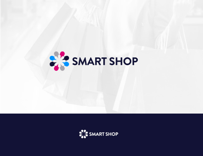 Projektowanie logo dla firm,  Logo dla sieci parkow handlowych, logo firm - smart.shop