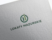 Projekt graficzny, nazwa firmy, tworzenie logo firm "LOKATY MAZURSKIE"-sprzedaż działek - stone