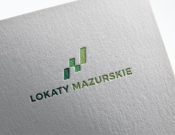 Projekt graficzny, nazwa firmy, tworzenie logo firm "LOKATY MAZURSKIE"-sprzedaż działek - stone