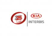 Projekt graficzny, nazwa firmy, tworzenie logo firm Logo jubileuszowe 25lat KIA INTERBIS - czarna303
