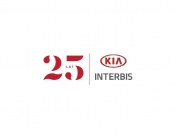 Projekt graficzny, nazwa firmy, tworzenie logo firm Logo jubileuszowe 25lat KIA INTERBIS - stone