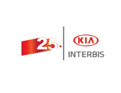 Projekt graficzny, nazwa firmy, tworzenie logo firm Logo jubileuszowe 25lat KIA INTERBIS - czarna303