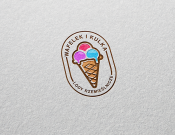 Projekt graficzny, nazwa firmy, tworzenie logo firm Logo lodziarni Wafelek i Kulka - sansey