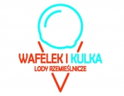 Projekt graficzny, nazwa firmy, tworzenie logo firm Logo lodziarni Wafelek i Kulka - edob
