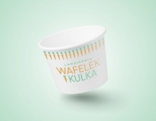 Projekt graficzny, nazwa firmy, tworzenie logo firm Logo lodziarni Wafelek i Kulka - JEDNOSTKA  KREATYWNA