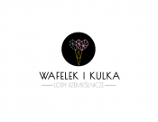 Projekt graficzny, nazwa firmy, tworzenie logo firm Logo lodziarni Wafelek i Kulka - czarna303