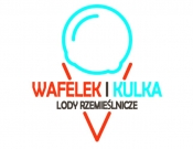 Projekt graficzny, nazwa firmy, tworzenie logo firm Logo lodziarni Wafelek i Kulka - edob