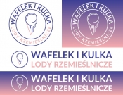 Projekt graficzny, nazwa firmy, tworzenie logo firm Logo lodziarni Wafelek i Kulka - Nico69c