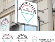Projekt graficzny, nazwa firmy, tworzenie logo firm Logo lodziarni Wafelek i Kulka - kati16