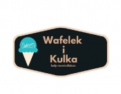 Projekt graficzny, nazwa firmy, tworzenie logo firm Logo lodziarni Wafelek i Kulka - TEDD