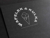 Projekt graficzny, nazwa firmy, tworzenie logo firm Logo lodziarni Wafelek i Kulka - looopv