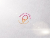 Projekt graficzny, nazwa firmy, tworzenie logo firm Logo lodziarni Wafelek i Kulka - Johan