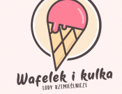 Projekt graficzny, nazwa firmy, tworzenie logo firm Logo lodziarni Wafelek i Kulka - DarvinArt