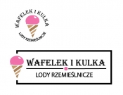 Projekt graficzny, nazwa firmy, tworzenie logo firm Logo lodziarni Wafelek i Kulka - alienmar