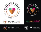 Projekt graficzny, nazwa firmy, tworzenie logo firm Logo lodziarni Wafelek i Kulka - evadesign