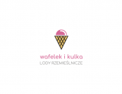 Projekt graficzny, nazwa firmy, tworzenie logo firm Logo lodziarni Wafelek i Kulka - michalp