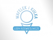 Projekt graficzny, nazwa firmy, tworzenie logo firm Logo lodziarni Wafelek i Kulka - asktool
