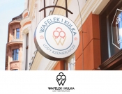 Projekt graficzny, nazwa firmy, tworzenie logo firm Logo lodziarni Wafelek i Kulka - Kaczorek1995