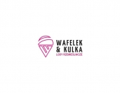 Projekt graficzny, nazwa firmy, tworzenie logo firm Logo lodziarni Wafelek i Kulka - malsta