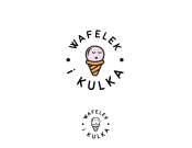 Projekt graficzny, nazwa firmy, tworzenie logo firm Logo lodziarni Wafelek i Kulka - mintpix