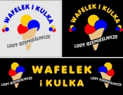 Projekt graficzny, nazwa firmy, tworzenie logo firm Logo lodziarni Wafelek i Kulka - wafelotto