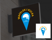 Projekt graficzny, nazwa firmy, tworzenie logo firm Logo lodziarni Wafelek i Kulka - kruszynka