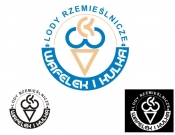 Projekt graficzny, nazwa firmy, tworzenie logo firm Logo lodziarni Wafelek i Kulka - jaczyk