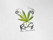 Projekt graficzny, nazwa firmy, tworzenie logo firm Logo firma Roll and Smoke - Blanker