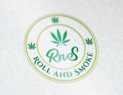 Projekt graficzny, nazwa firmy, tworzenie logo firm Logo firma Roll and Smoke - stone