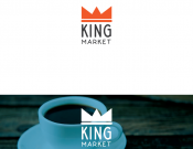Projekt graficzny, nazwa firmy, tworzenie logo firm king market - czarna303