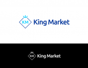 Projekt graficzny, nazwa firmy, tworzenie logo firm king market - Quavol