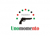 Projekt graficzny, nazwa firmy, tworzenie logo firm Logo dla włoskiej pizzeri Unomomento - kruszynka