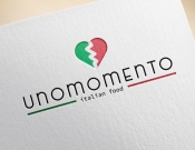 Projekt graficzny, nazwa firmy, tworzenie logo firm Logo dla włoskiej pizzeri Unomomento - Konwer