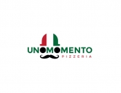 Projekt graficzny, nazwa firmy, tworzenie logo firm Logo dla włoskiej pizzeri Unomomento - stone