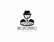 Projekt graficzny, nazwa firmy, tworzenie logo firm Logo dla włoskiej pizzeri Unomomento - AK Graphic