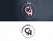 Projekt graficzny, nazwa firmy, tworzenie logo firm Redesign logo marki Cameron Hair - AGA.HA