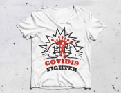 Projekt graficzny, nazwa firmy, tworzenie logo firm covid-19 fighter - JEDNOSTKA  KREATYWNA