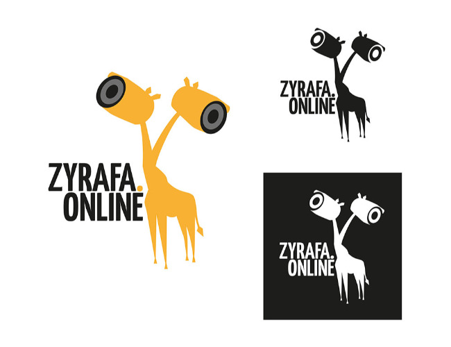 Projektowanie logo dla firm,  Logo produktu - żyrafa, logo firm - eserwis