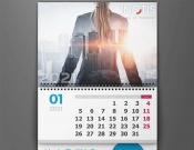 Projekt graficzny, nazwa firmy, tworzenie logo firm Kalendarz ścienny trójdzielny   - monteo