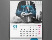 Projekt graficzny, nazwa firmy, tworzenie logo firm Kalendarz ścienny trójdzielny   - monteo