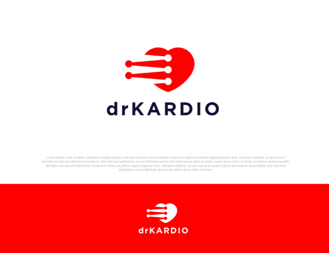 Projektowanie logo dla firm,  logo dla drKardio, logo firm - kardiomedical