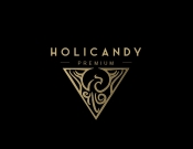 Projekt graficzny, nazwa firmy, tworzenie logo firm Logo marki premium HoliCandy - kotarska